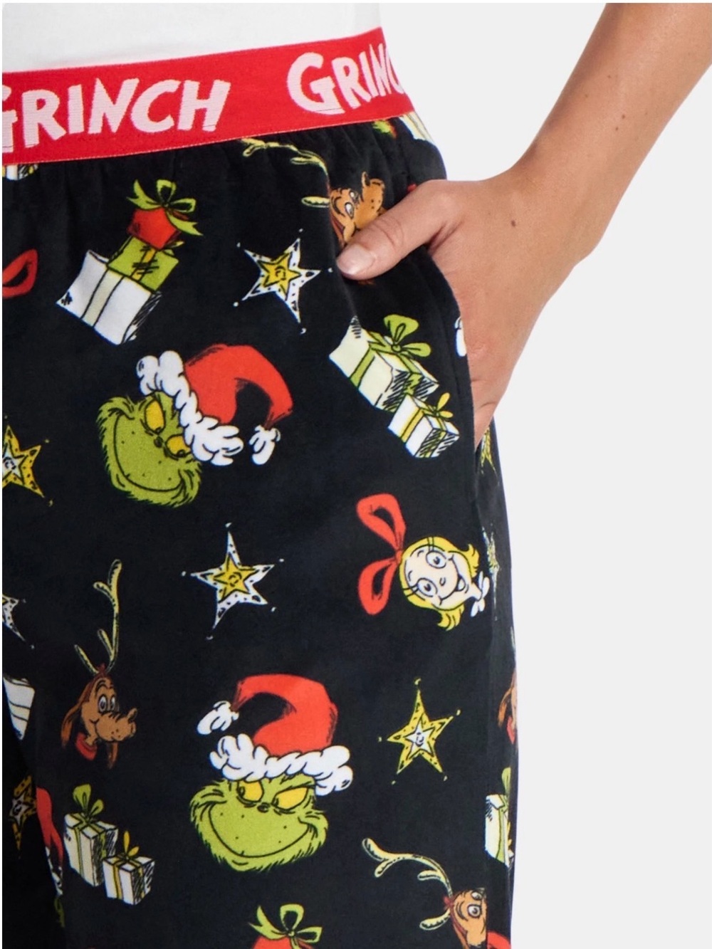 Grinch Holiday Lounge Pants - Black/Green - Picture 3 of 5